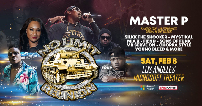 No Limit Reunion Tour: Master P, Mystikal, Silkk The Shocker, Mia X & Fiend